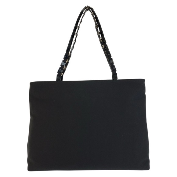 Salvatore Ferragamo Vara black nylon tote bag with silver hardware AU-21 932...